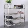 Range chaussure en inox 4 étagère 62x23x69 cm