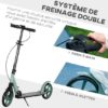 Trottinette manuel pliante avec grand guidon réglable – Image 3