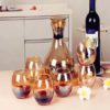 Carafe En Verre avec tasse Verres à Vin -