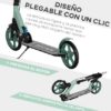 Trottinette manuel pliante avec grand guidon réglable – Image 4